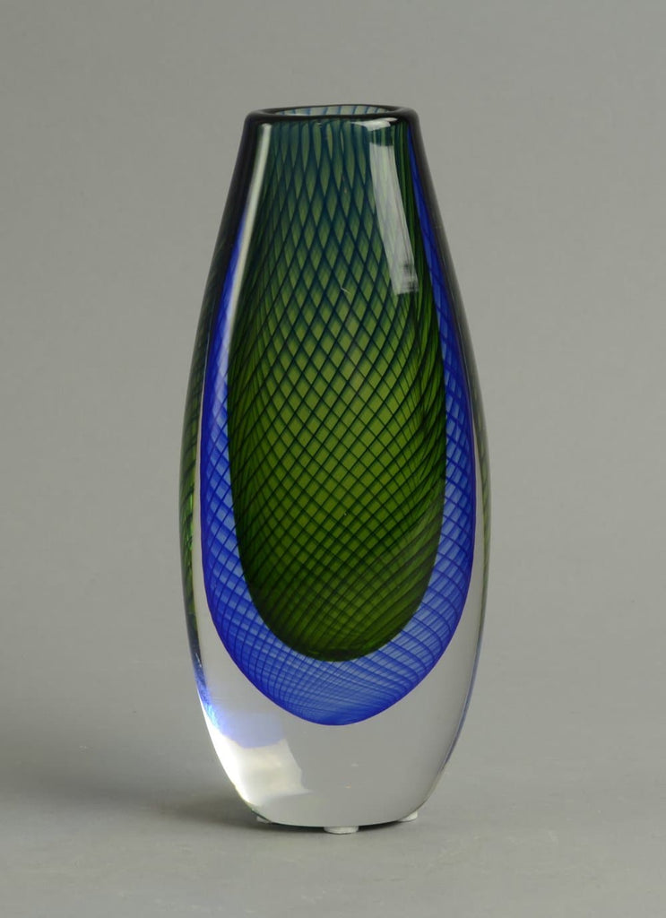 Group of Colora vases by Vicke Lindstrand for Kosta - Freeforms