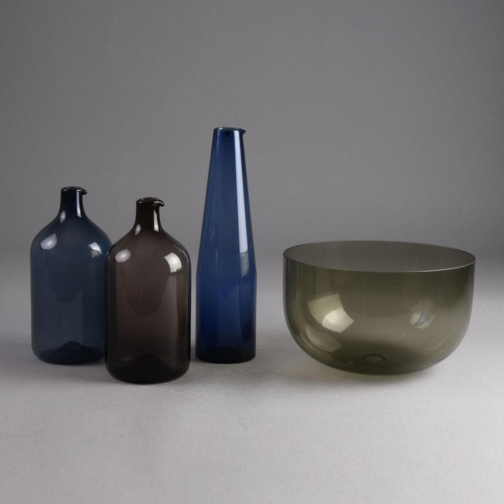 Group of i-glass items by Timo Sarpaneva for Iittala - Freeforms