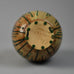 Gunnar Andersson, Höganäs, Sweden, unique earthenware vase with dripping green and brown glaze 1985 G9142 - Freeforms