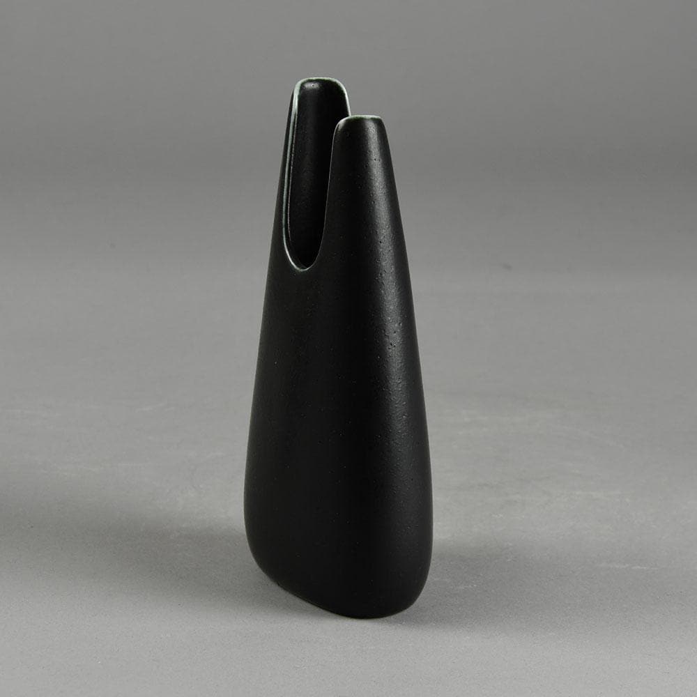 Gunnar Nylund for Rorstrand, black Caolina vase N8037 - Freeforms
