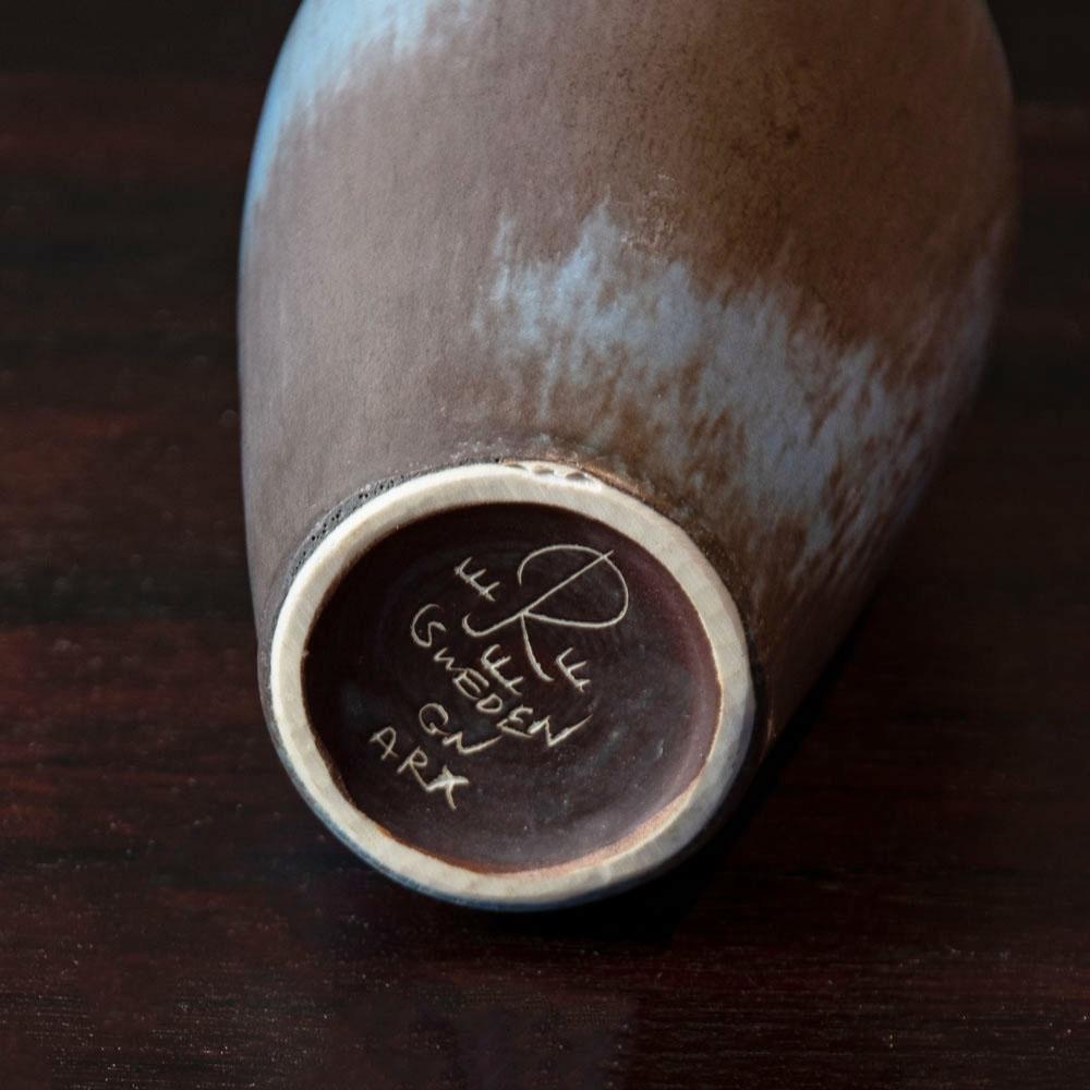 Gunnar Nylund for Rorstrand, ceramic vase with blue and brown glaze G9372 - Freeforms