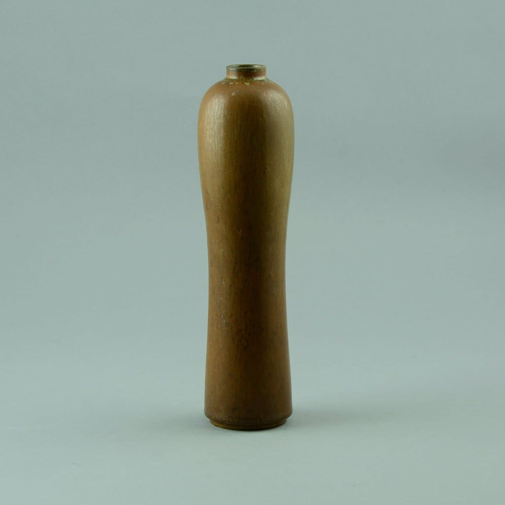 Gunnar Nylund for Rorstrand, ceramic vase with brown glaze C5492 - Freeforms
