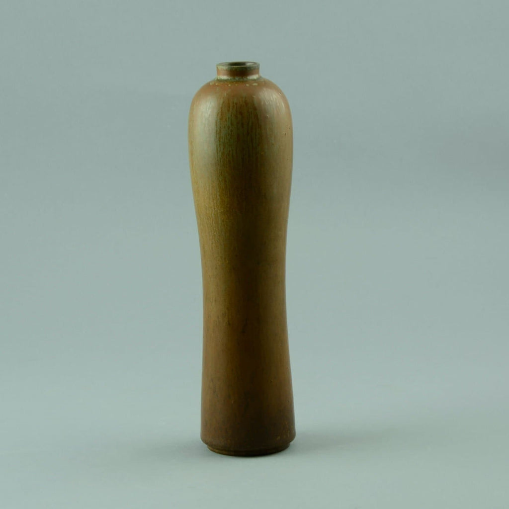 Gunnar Nylund for Rorstrand, ceramic vase with brown glaze C5492 - Freeforms