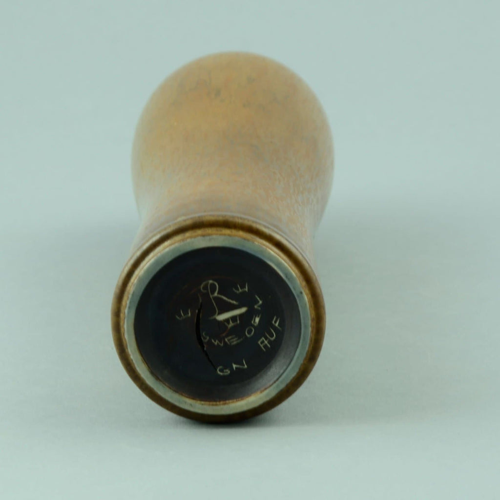 Gunnar Nylund for Rorstrand, ceramic vase with brown glaze C5492 - Freeforms