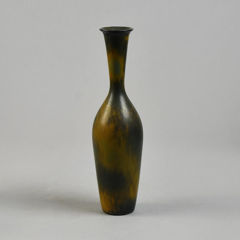 Gunnar Nylund for Rörstrand, ceramic vase with brown glaze F8186 - Freeforms