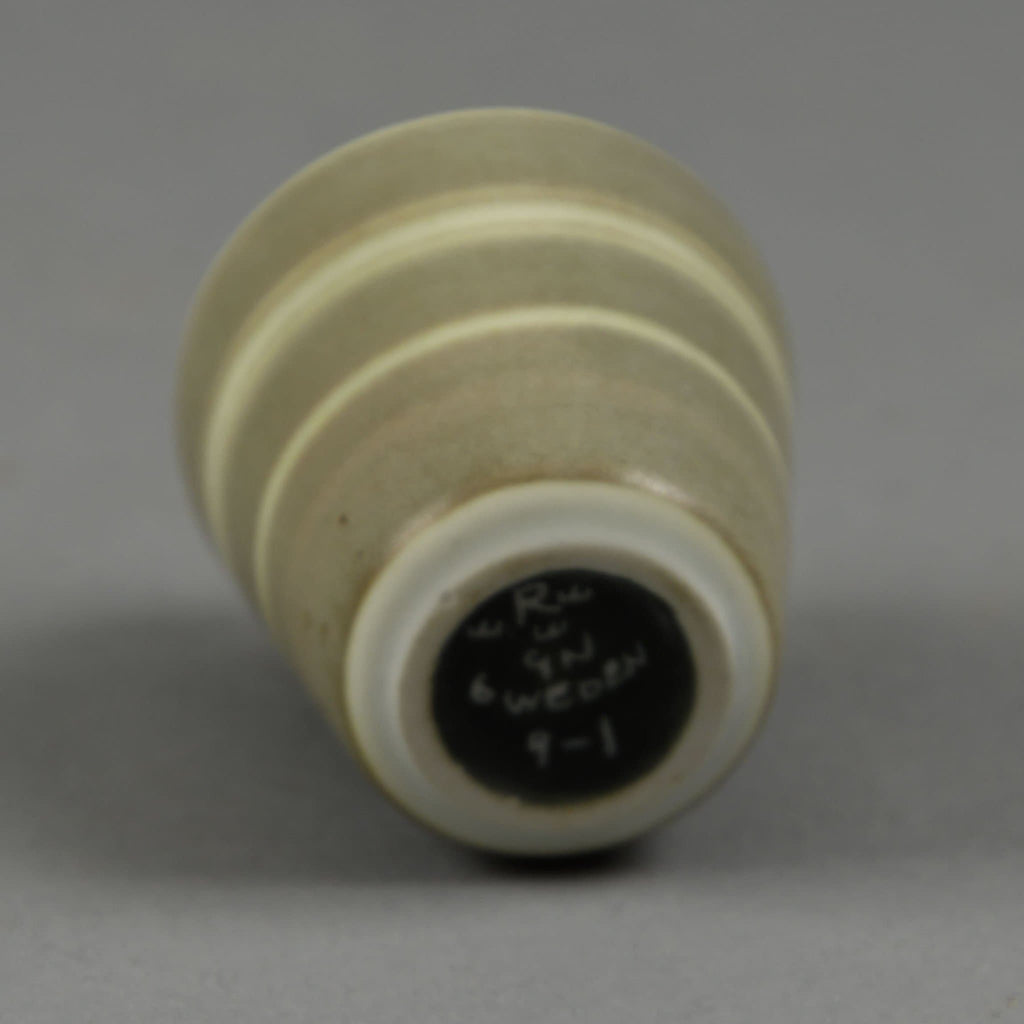 Gunnar Nylund for Rorstrand, miniature stoneware vase with gray and brown stripes F8187 - Freeforms