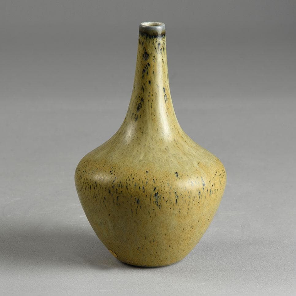 Gunnar Nylund for Rörstrand, Sweden, stoneware vase with pale brown matte glaze E7258 - Freeforms