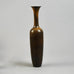 Gunnar Nylund for Rörstrand, tall ceramic vase with brown glaze G9057 - Freeforms