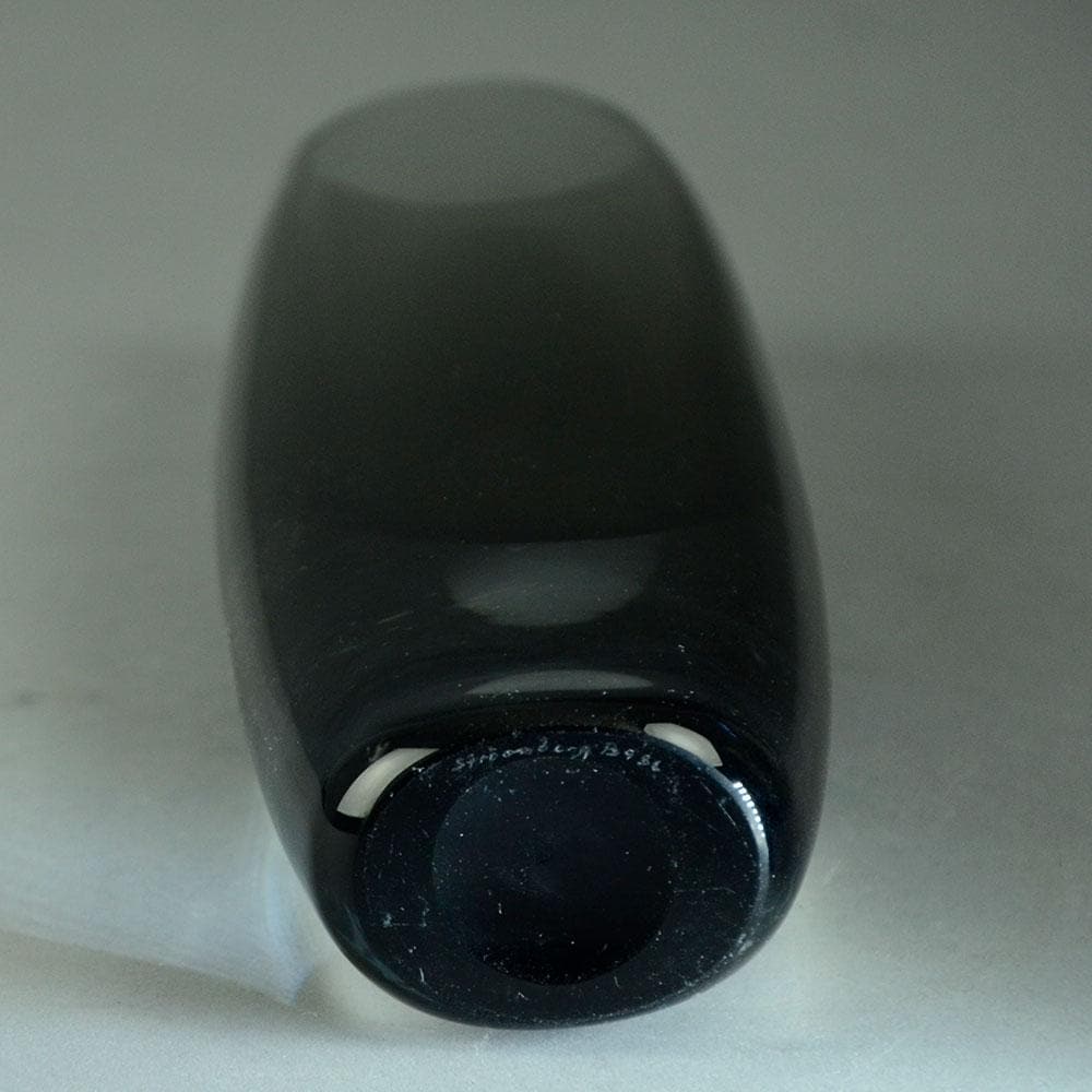 Gunnar Nylund for Strombergshyttan "Sommerso" vase in gray and clear glass A1662 - Freeforms