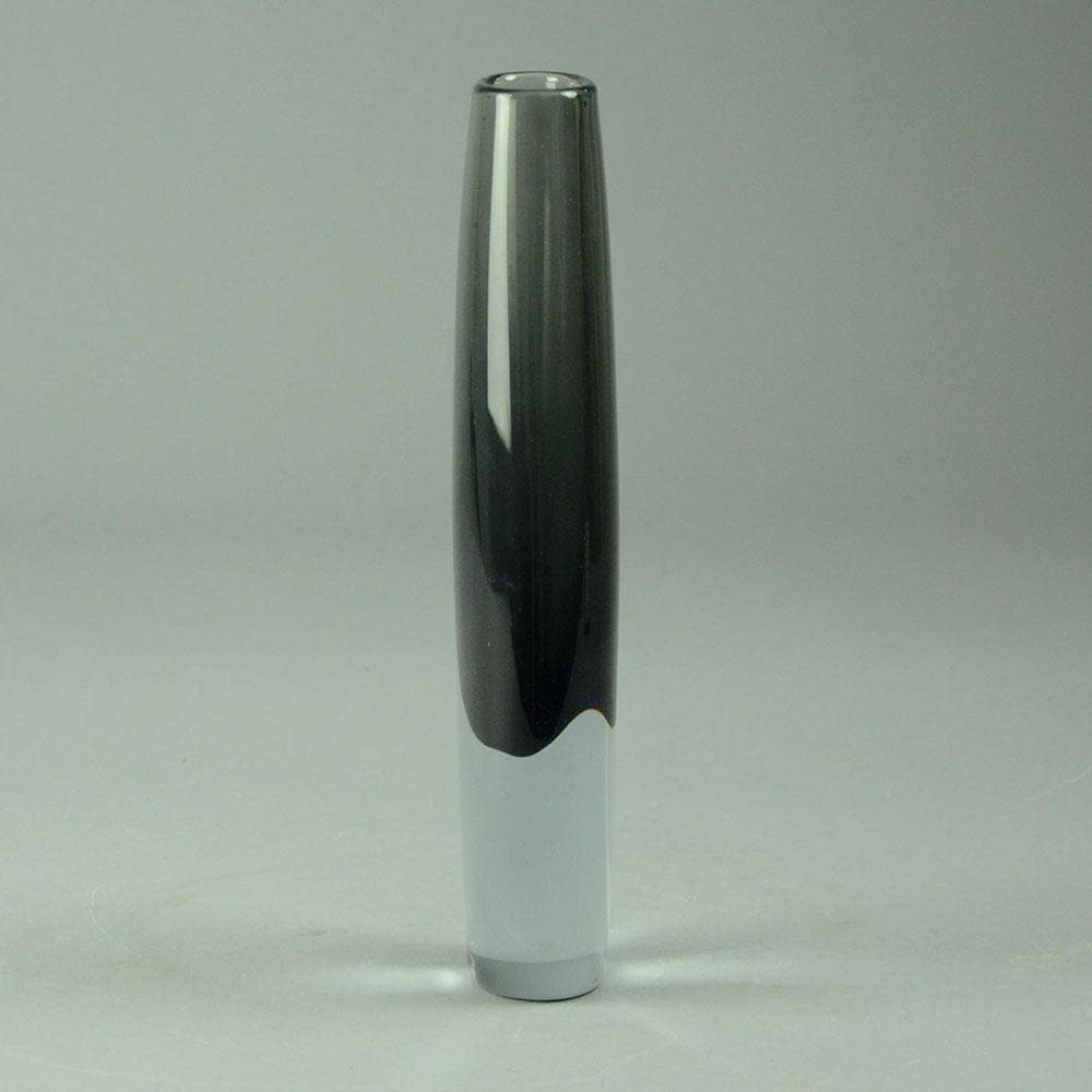 Gunnar Nylund for Strombergshyttan "Sommerso" vase in gray and clear glass A1662 - Freeforms