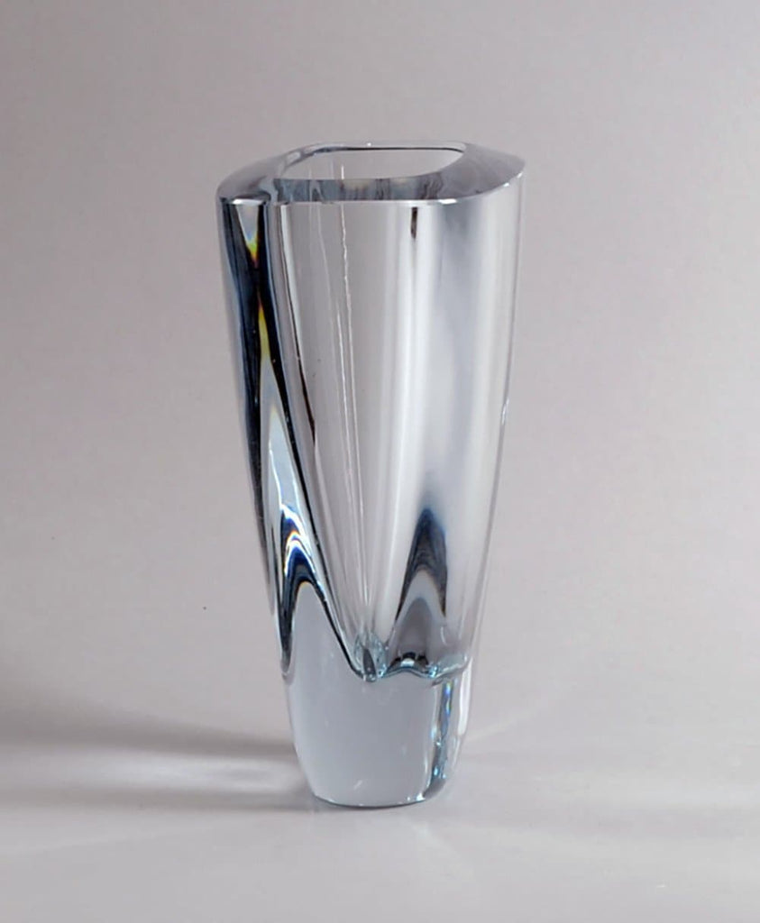 Heavy rectangular glass vase by Strombergshyttan N6855 - Freeforms