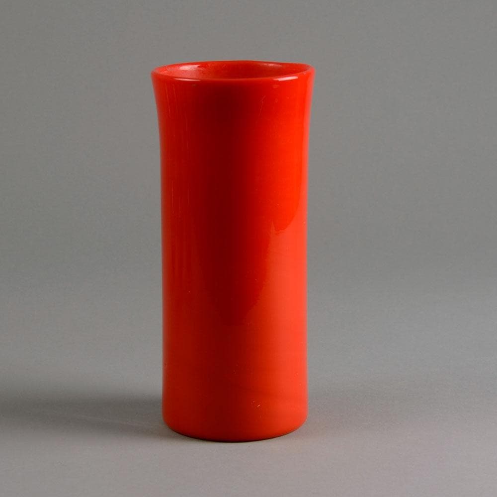 Heikki Orvola for Nuutajarvi Nottsjo red and black glass vase D6338 - Freeforms