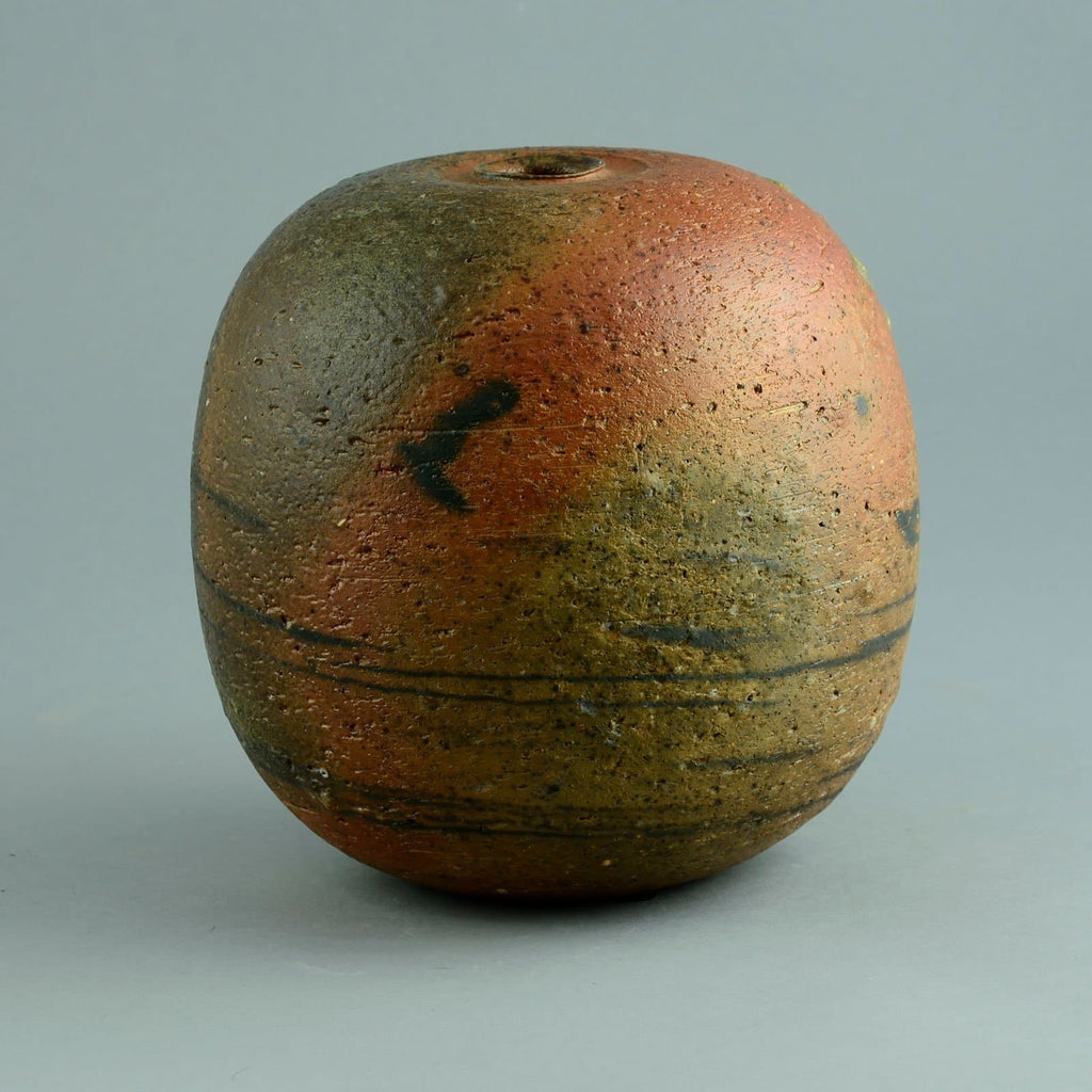 Horst Kerstan , Germany, partially glazed stoneware vase N6339 - Freeforms
