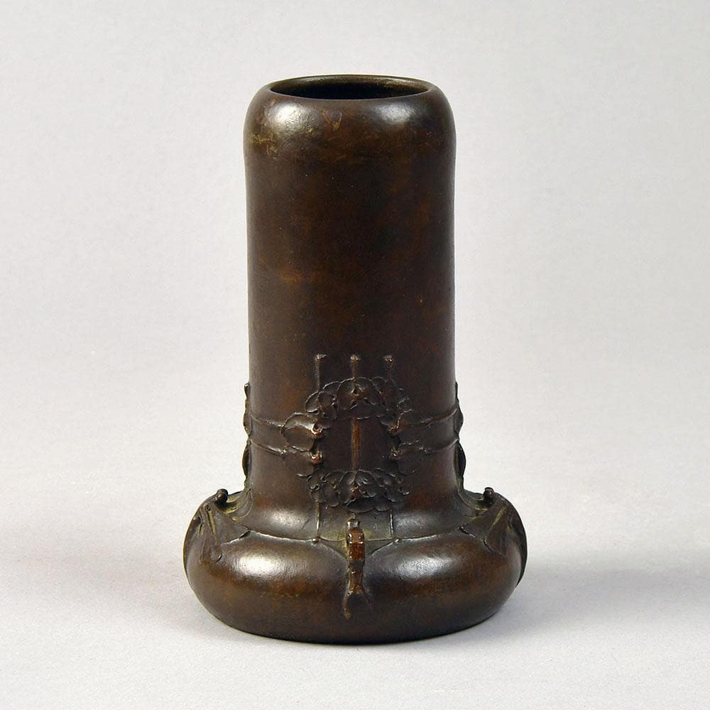 Hugo Elmquist, Sweden, art nouveau bronze vase G9208 - Freeforms