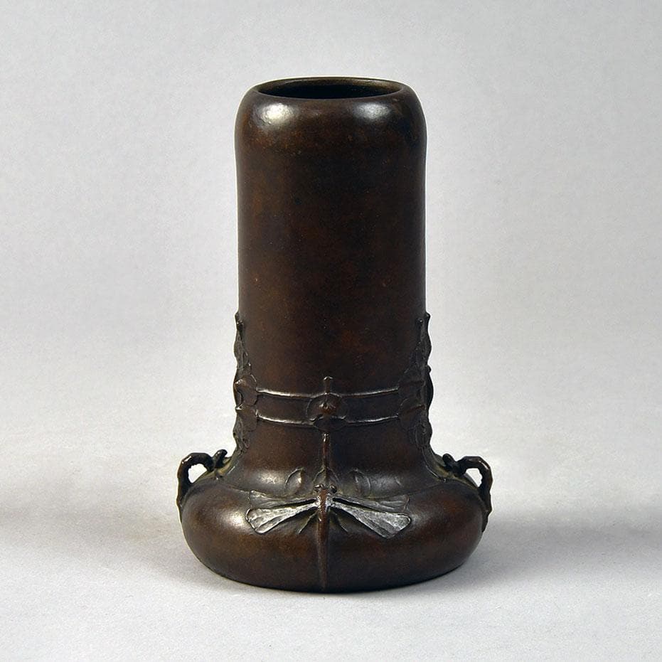 Hugo Elmquist, Sweden, art nouveau bronze vase G9208 - Freeforms