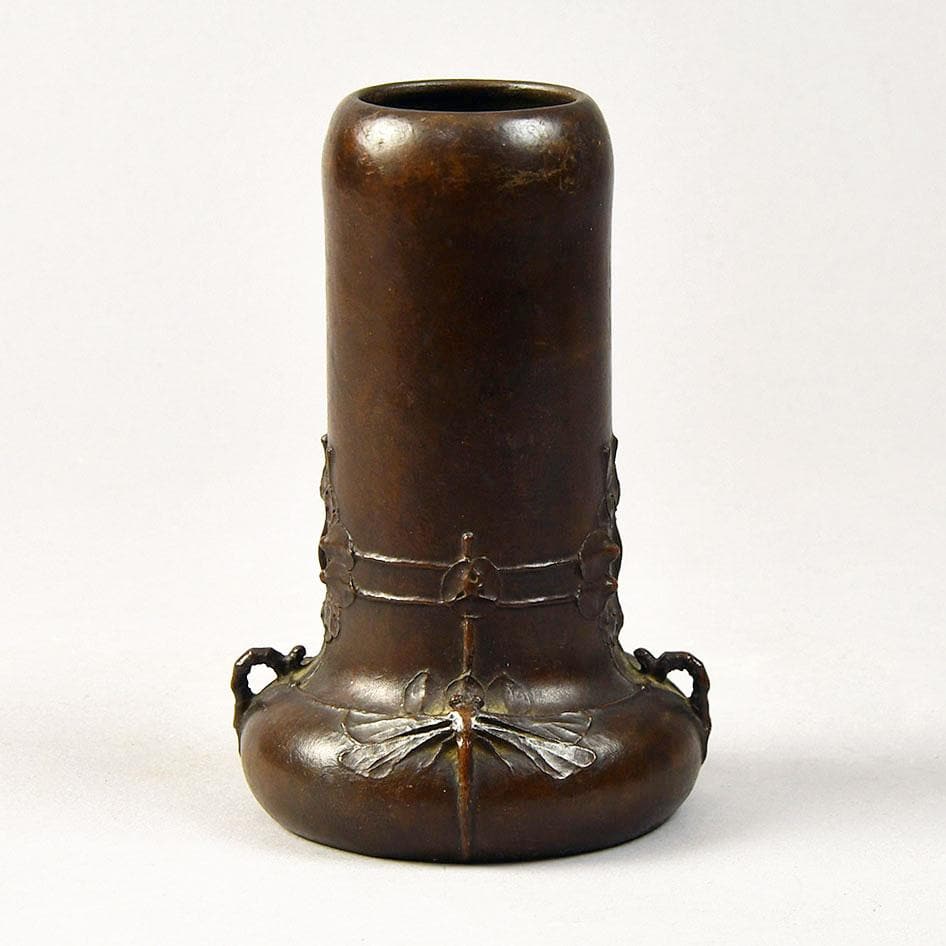 Hugo Elmquist, Sweden, art nouveau bronze vase G9208 - Freeforms