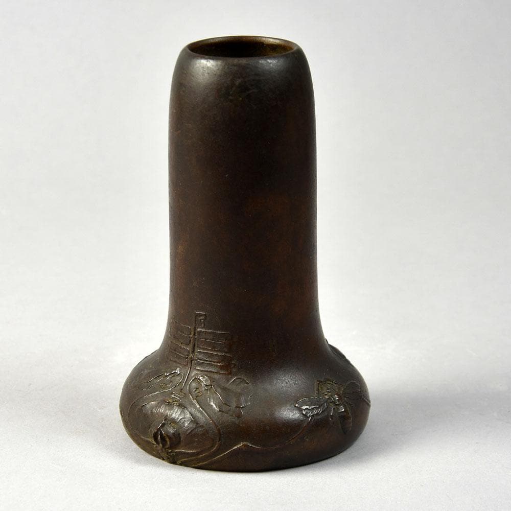 Hugo Elmquist, Sweden, art nouveau bronze vase G9209 - Freeforms