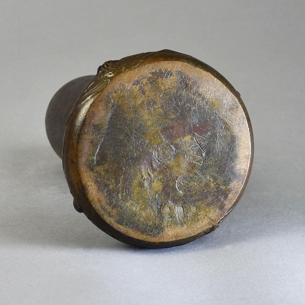 Hugo Elmquist, Sweden, art nouveau bronze vase G9209 - Freeforms