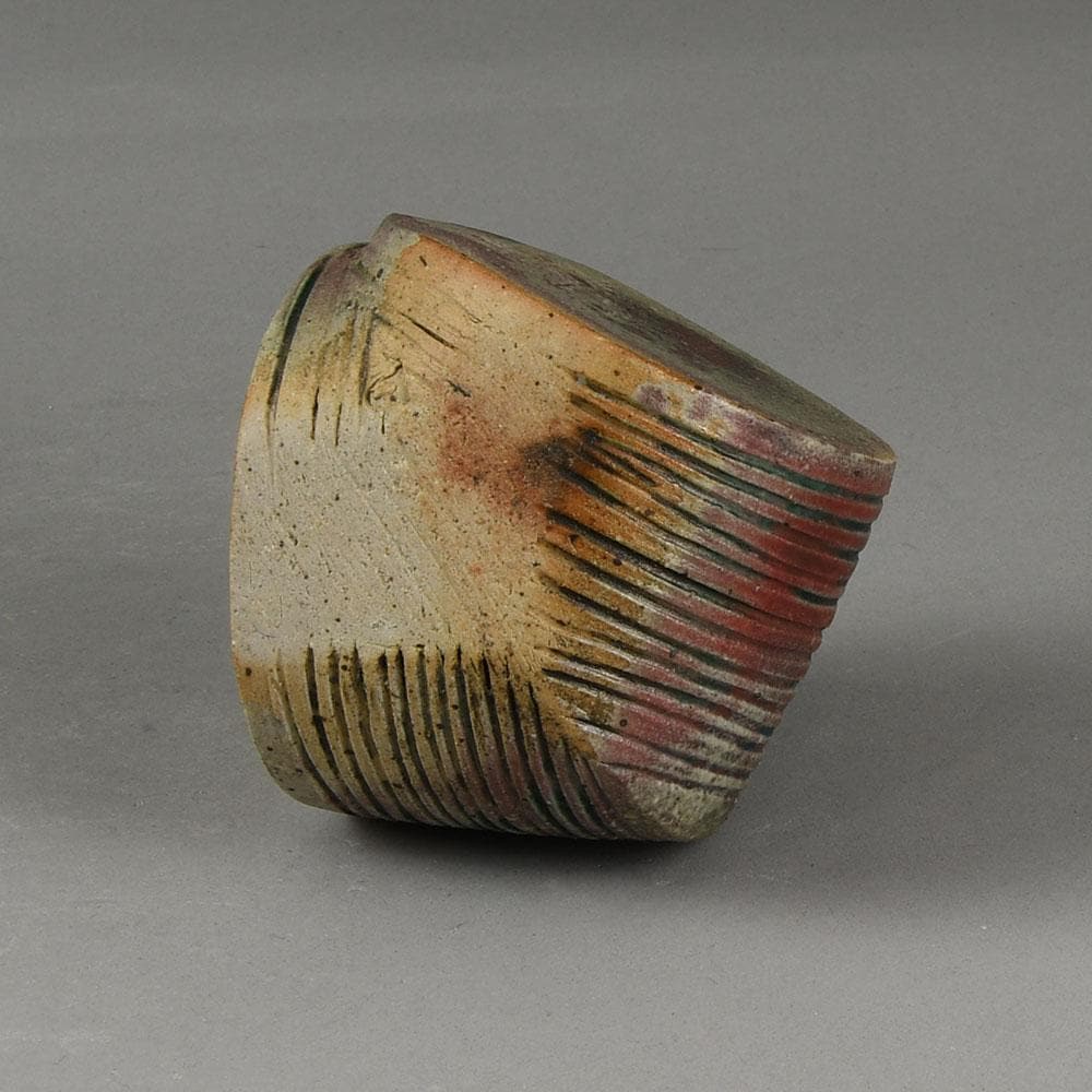 Ingeborg and Bruno Asshoff, Germany, stoneware sculptural vessel E7235 - Freeforms