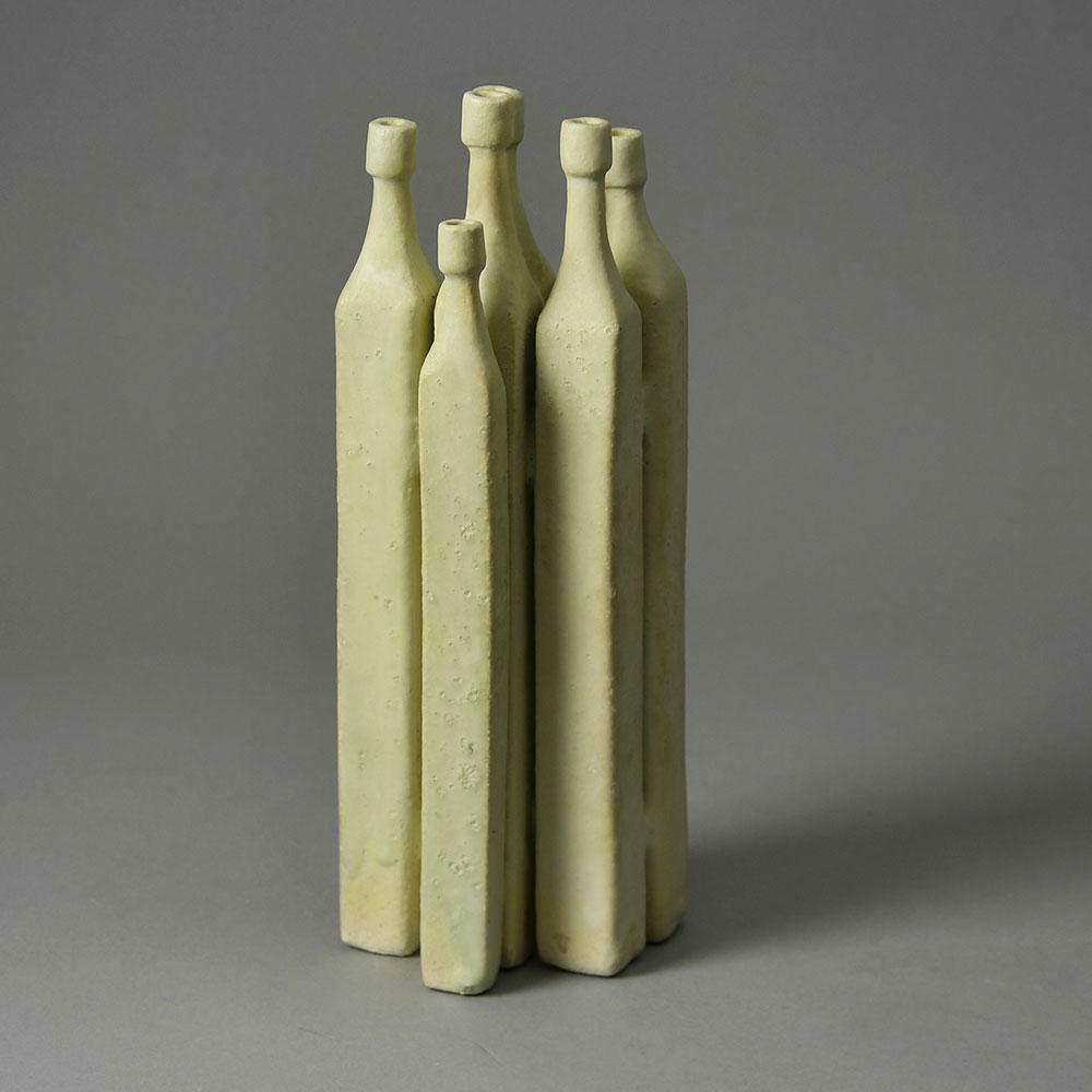 Ingeborg and Bruno Asshoff, Germany, unique stoneware sculptural vessel G9251 - Freeforms