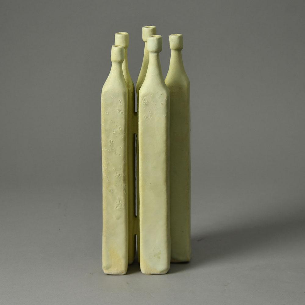 Ingeborg and Bruno Asshoff, Germany, unique stoneware sculptural vessel G9251 - Freeforms