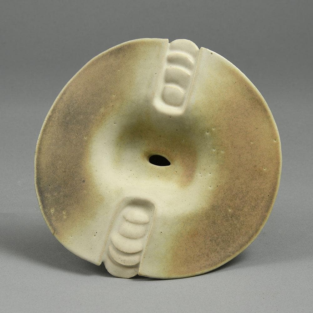 Ingeborg and Bruno Asshoff, stoneware vase with white and brown glaze F8147 - Freeforms