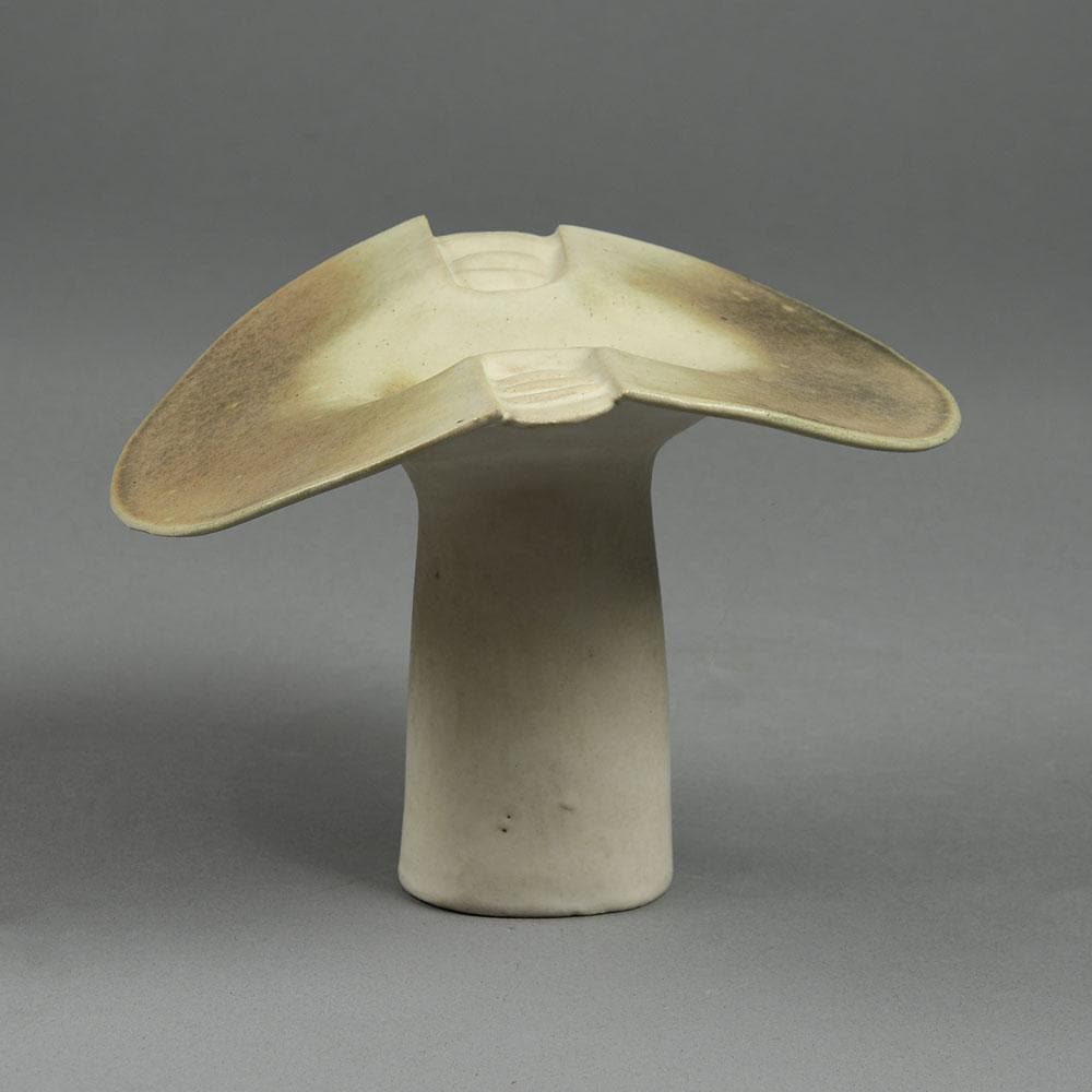 Ingeborg and Bruno Asshoff, stoneware vase with white and brown glaze F8147 - Freeforms