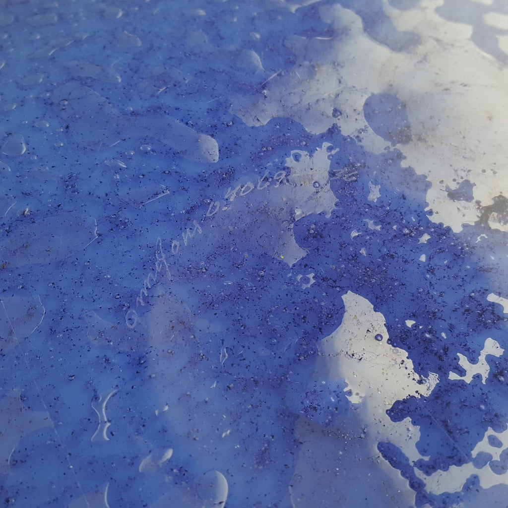 Ingeborg Lundin for Orrefors, bowl in blue and clear bubbly glass N8746 - Freeforms