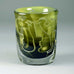 Ingeborg Lundin for Orrefors "Faces" ariel vase in green C5441 - Freeforms