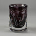 Ingeborg Lundin for Orrefors, Purple "Ariel" vase with faces F8051 - Freeforms