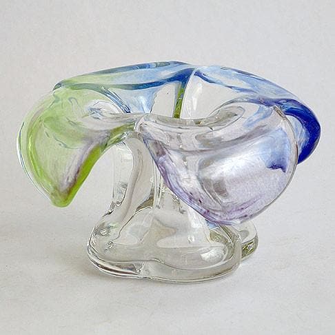 Iridescent glass vase by Helena Tynell for Riihimaen Lasi Oy N7953 - Freeforms