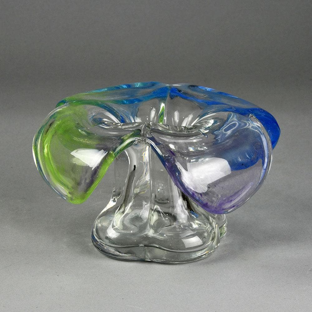 Iridescent glass vase by Helena Tynell for Riihimaen Lasi Oy N7953 - Freeforms