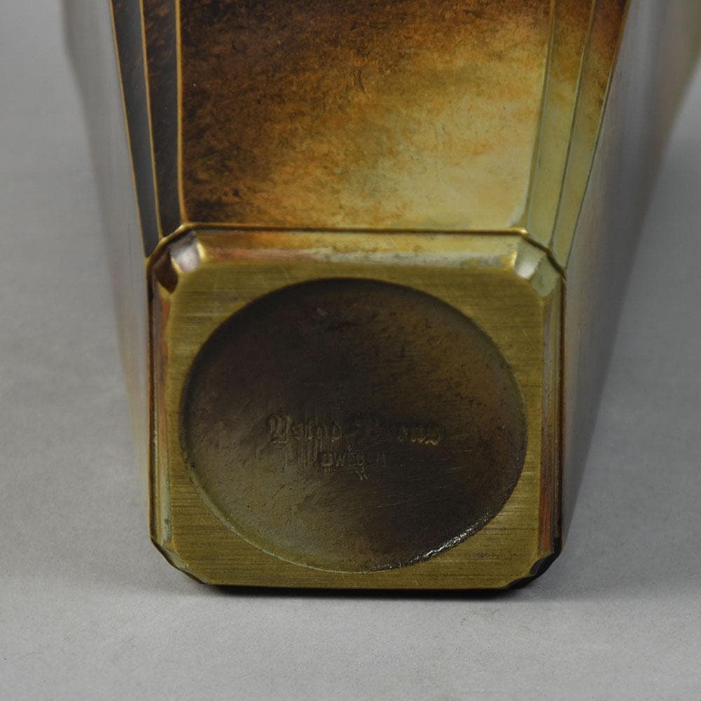 Ivar Ålenius-Björk for Ystad Bronze, square bronze vase G9048 - Freeforms