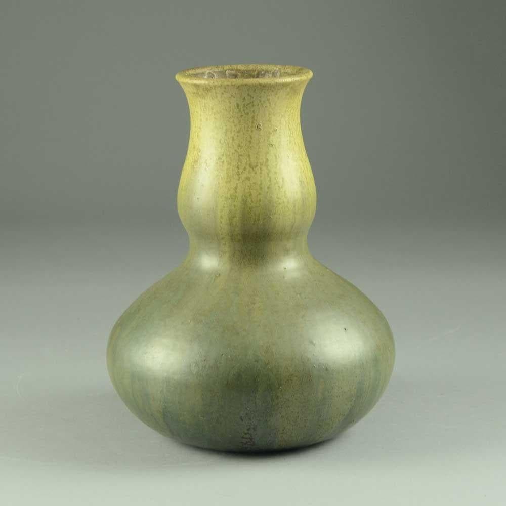 Jamioulx, Belgium, vase with matte olive glaze B4016 - Freeforms