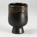 Jan Bontjes van Beek, Germany, goblet vase with black dripping glaze F8038 - Freeforms