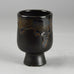 Jan Bontjes van Beek, Germany, goblet vase with black dripping glaze F8038 - Freeforms