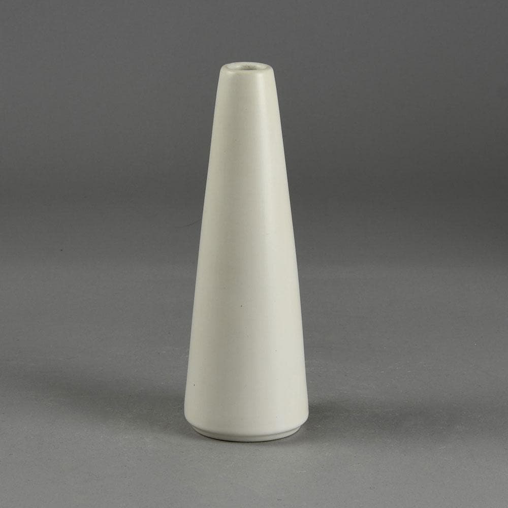 Jan Bontjes van Beek, Germany, tall conical vase with matte white glaze F8039 - Freeforms