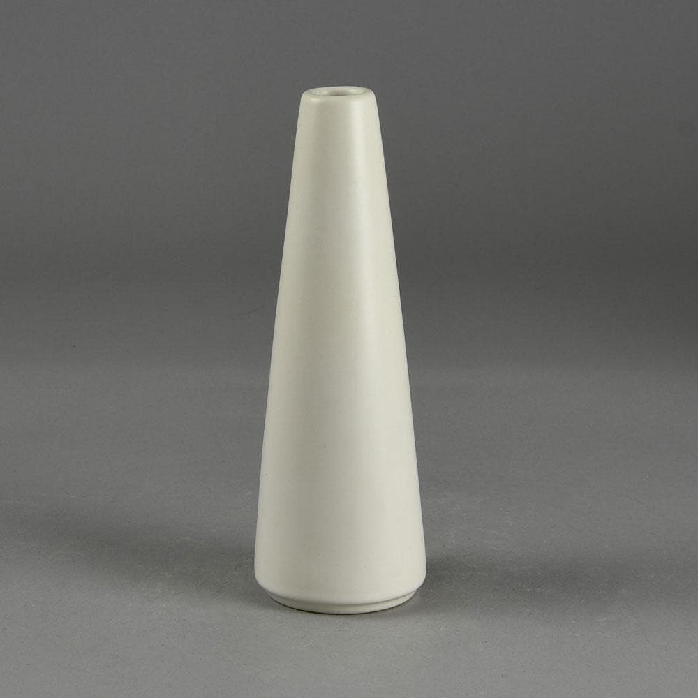 Jan Bontjes van Beek, Germany, tall conical vase with matte white glaze F8039 - Freeforms