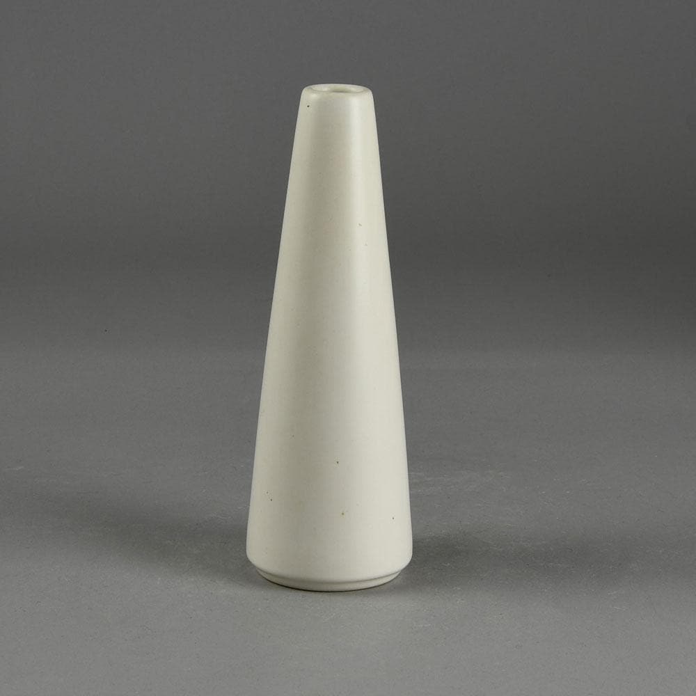 Jan Bontjes van Beek, Germany, tall conical vase with matte white glaze F8039 - Freeforms