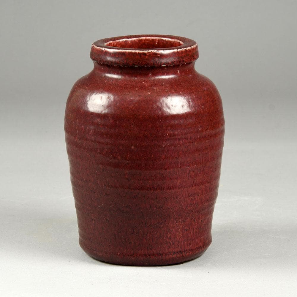Jørgen Mogensen for Royal Copenhagen, stoneware vase with oxblood glaze N6103 - Freeforms