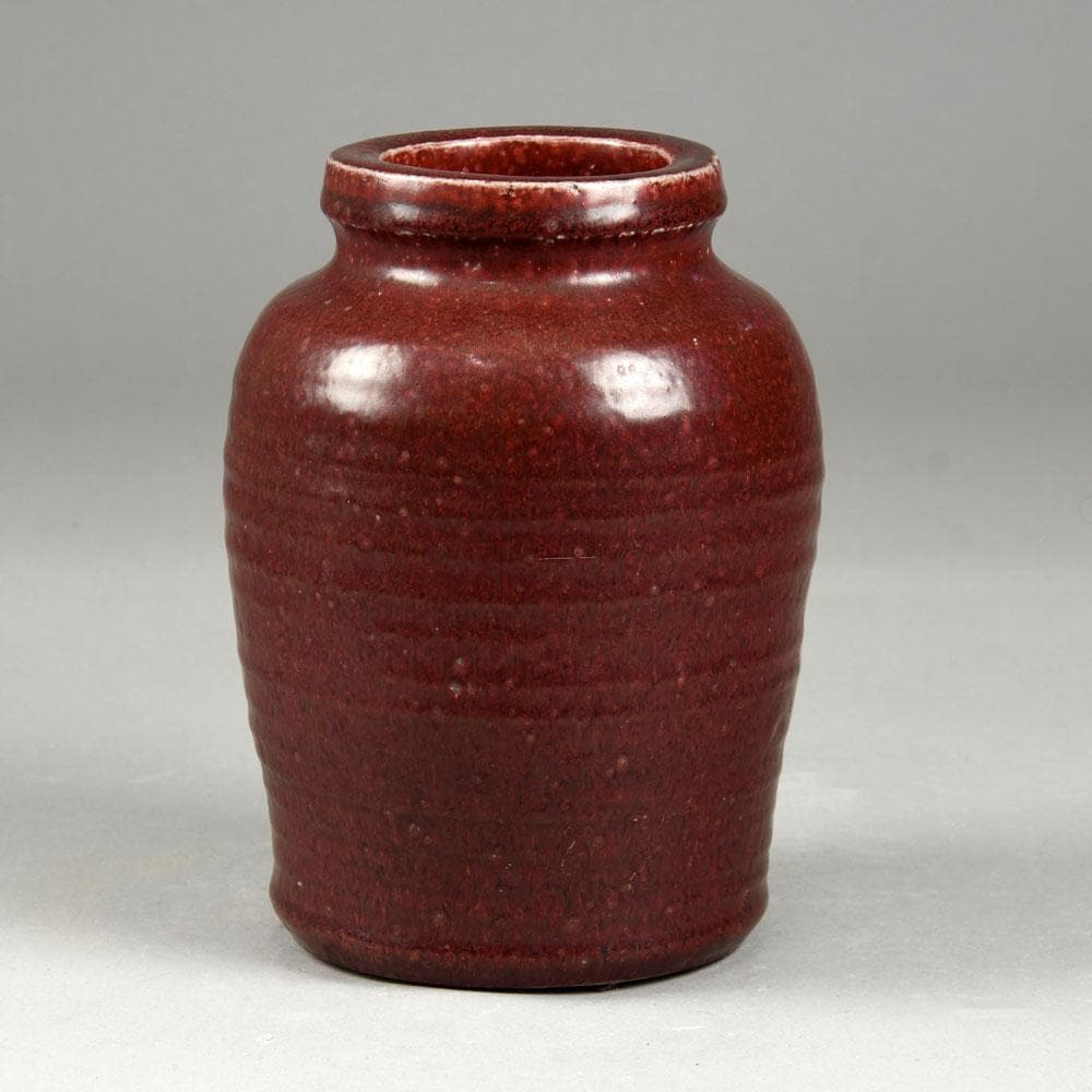 Jørgen Mogensen for Royal Copenhagen, stoneware vase with oxblood glaze N6103 - Freeforms