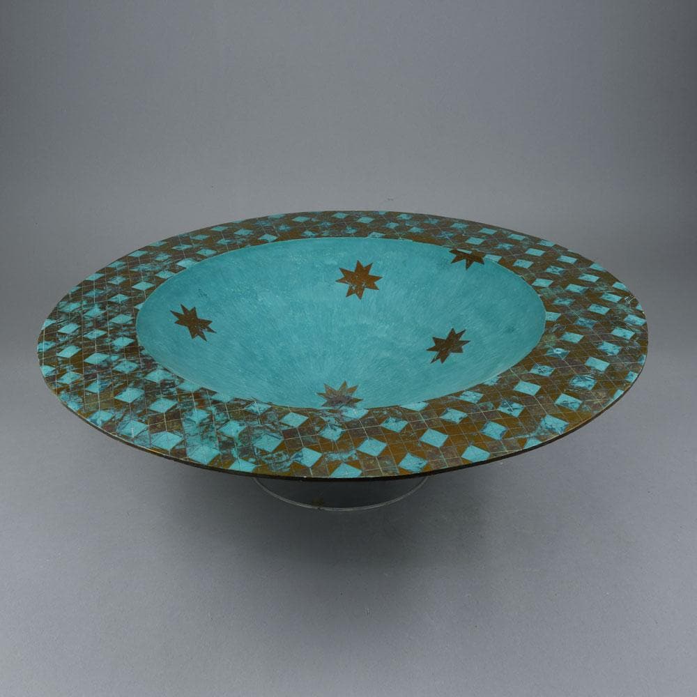 Judith Trim, own studio, UK large porcelain bowl with lucite stand F8066 - Freeforms