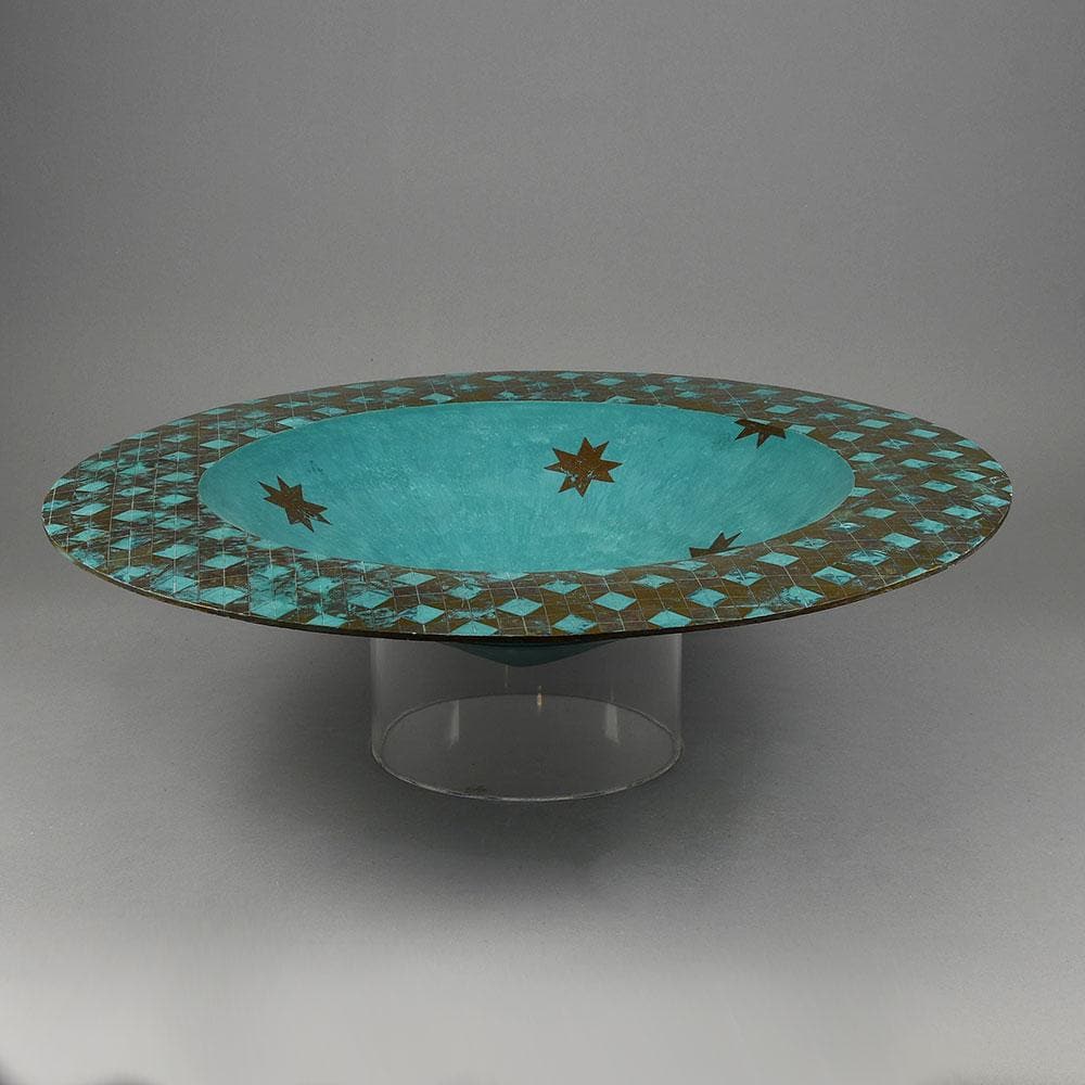 Judith Trim, own studio, UK large porcelain bowl with lucite stand F8066 - Freeforms