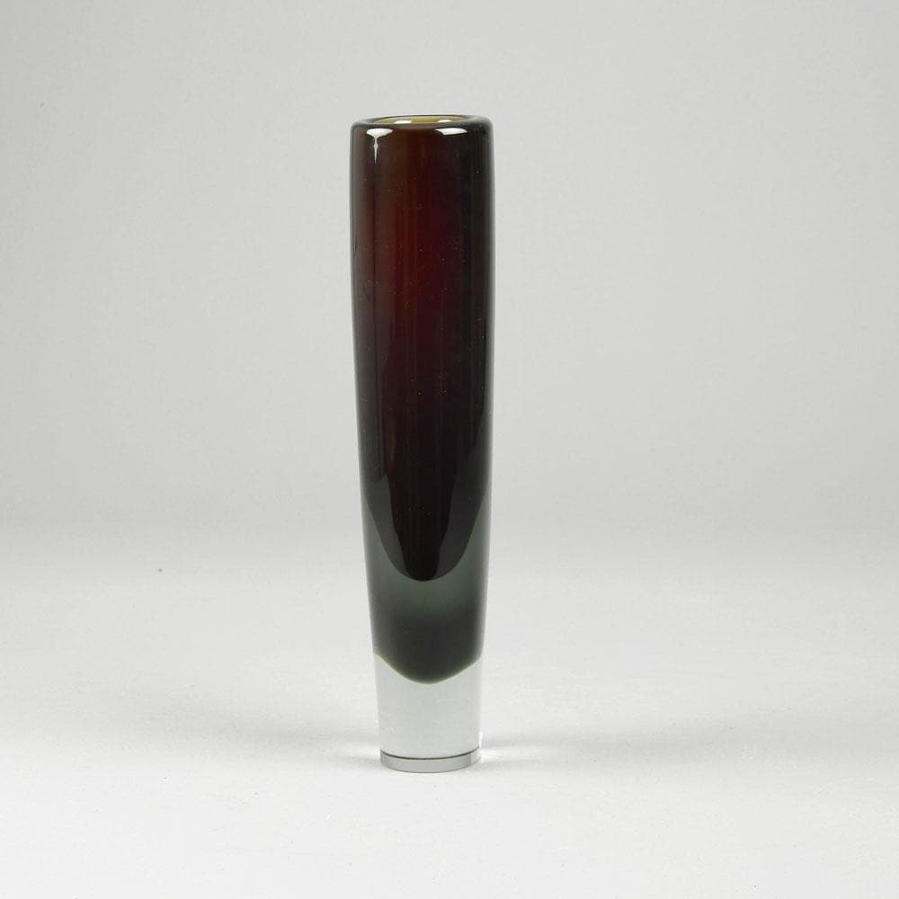 Kaj Franck for Nuutäjarvi-Nottsjö, tall sommerso vase in black, gray and clear F8201 - Freeforms