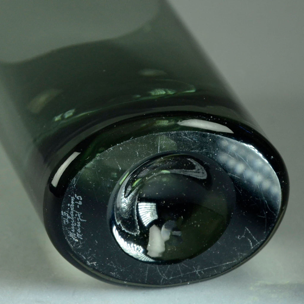 Kaj Franck for Nuutajarvi "Sommerso" vase in gray and clear glass N7503 - Freeforms