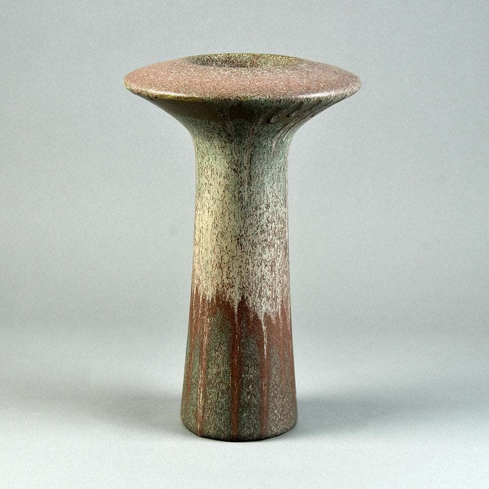 Karin Scholz-Schäfer, Germany, sculptural vase with matte pink-brown glaze F8346 - Freeforms