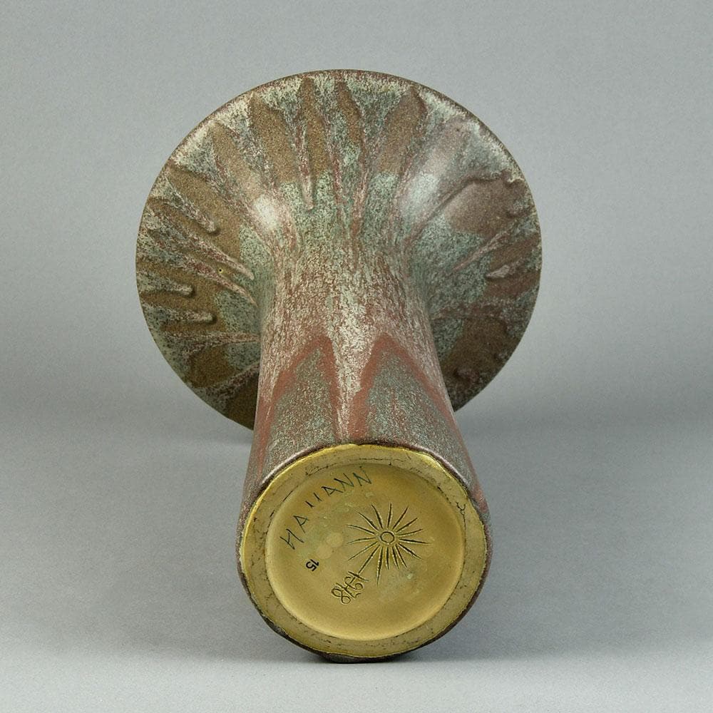 Karin Scholz-Schäfer, Germany, sculptural vase with matte pink-brown glaze F8346 - Freeforms