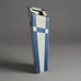 Karl Scheid, geometric vase with blue and white glaze E7013 - Freeforms
