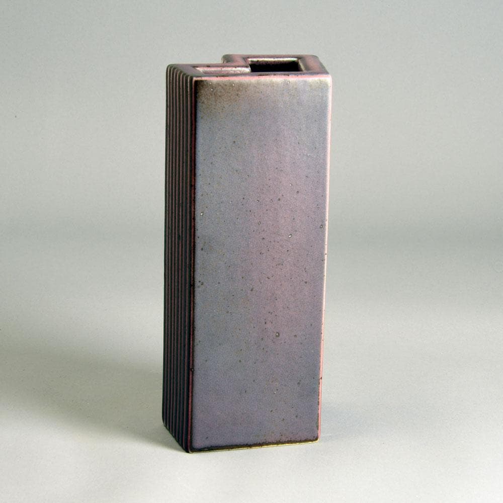 Karl Scheid, Germany, large geometric vase with pink and blue glaze E7122 - Freeforms