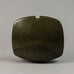 Karl Scheid, own studio, flat sculptural vase with brown glaze G9406 - Freeforms